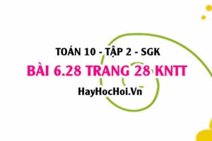 Bài 6.28 trang 28 Toán 10 tập 2 Kết nối tri thức